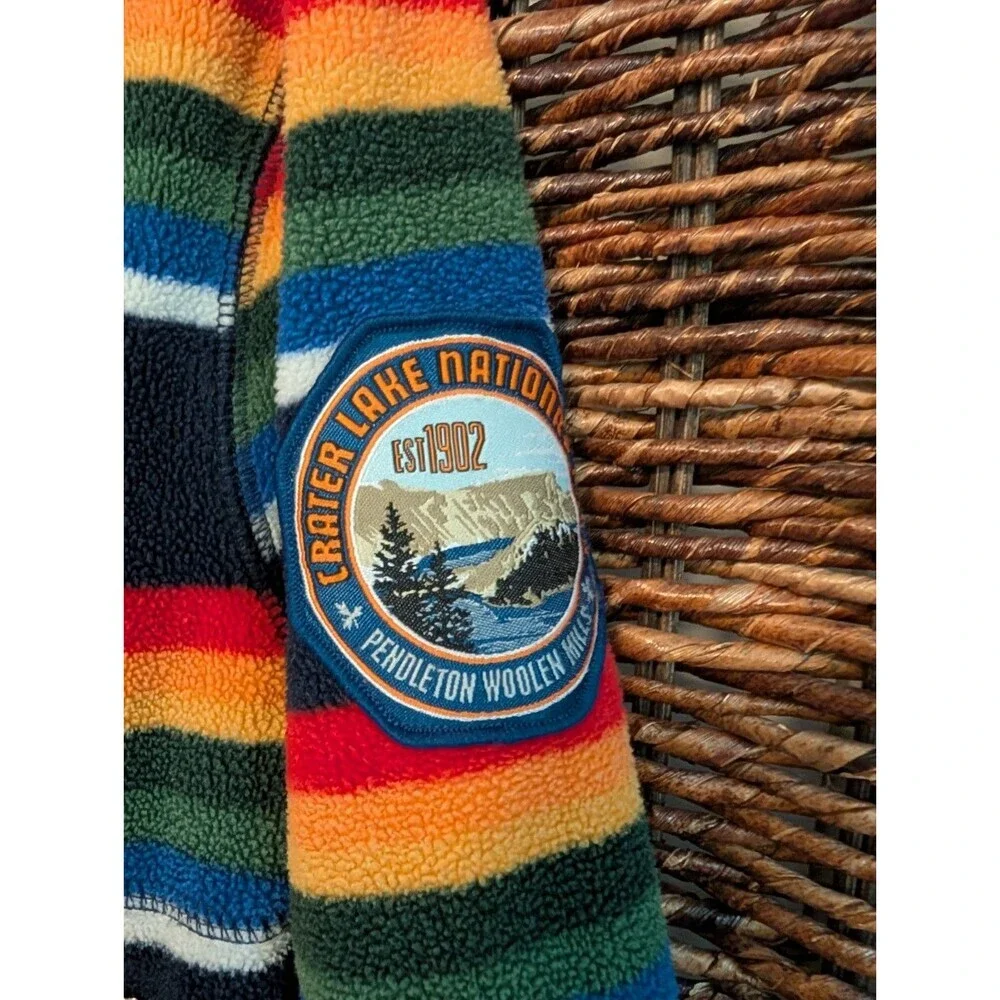 Pendleton Fleece Hooded Zip Up Coat Boys 2 /3 Blue Unisex Jacket National Parks